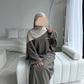 'CLOSED RIBBED ABAYA'