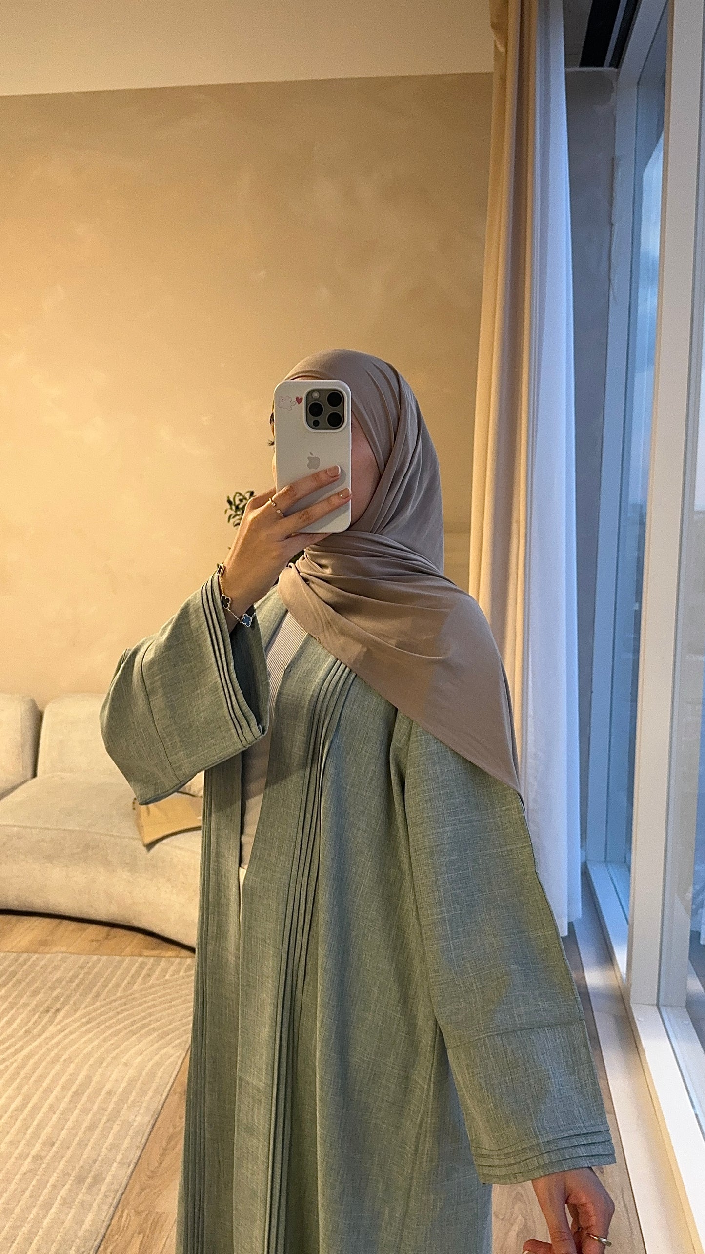 'LINEN LINED ABAYA'