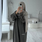 'CLOSED RIBBED ABAYA'