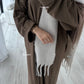 'CLOSED RIBBED ABAYA'